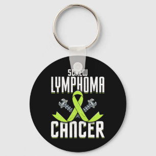 Porte-clés Vis Lymphome Cancer Lime Sensibilisation Ruban Com