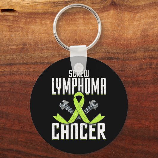 Porte-clés Vis Lymphome Cancer Lime Sensibilisation Ruban Com (Recto)