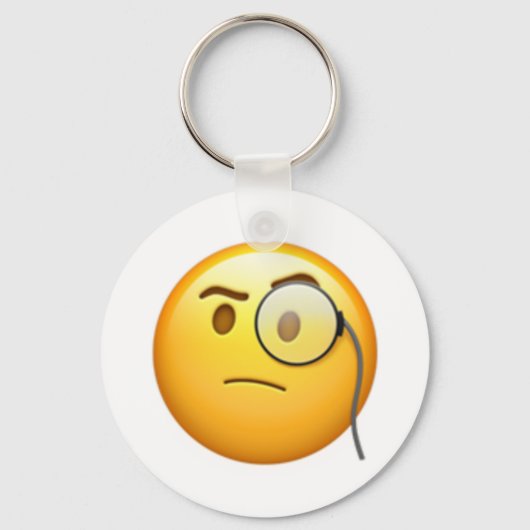 Porte-clés Visage avec Monocle - Emoji (Recto)