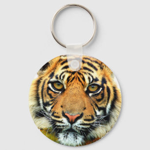 Porte-clés Visage d'animal tigre sauvage
