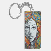 Porte-clés - Visage d'art de rue (Devant gauche)