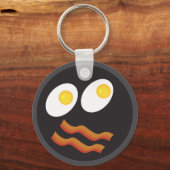 Porte-clés visage de bacon et d'œufs (Recto)