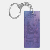 Porte-clés Visage de Bayon violet (Devant gauche)