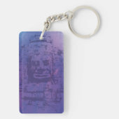 Porte-clés Visage de Bayon violet (Dos)