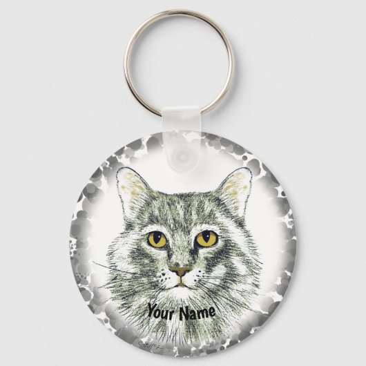 Porte-clés visage de chat (Recto)