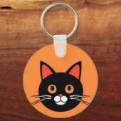 Porte-clés 🐱 Visage de Chat Mignon Graphique Gras Charme Cad (Verso)