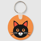 Porte-clés 🐱 Visage de Chat Mignon Graphique Gras Charme Cad (Verso)