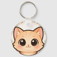 Porte-clés Visage de Chat Mignon Kawaii