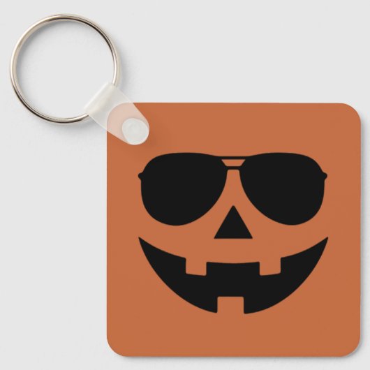 Porte-clés Visage de citrouille d'Halloween (Recto)