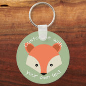 Porte-clés Visage de Fox mignon personnalisé (Recto)