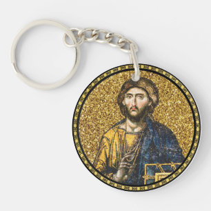Porte-clés Visage de Jésus Christ Orthodoxe Haga Sophia Icône