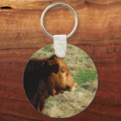 Porte-clés Visage de la vache taureau Brown (Recto)