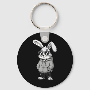 Porte-clés Visage de lapin avec soleil Jour de Pâques Rabbit