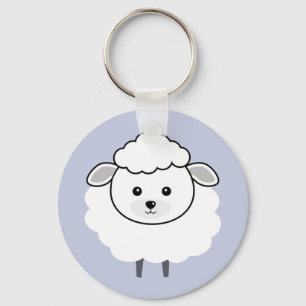 Porte-clés Visage de mouton laineux mignon