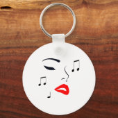 Porte-clés Visage de musique féminine (Recto)