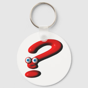 Porte-clés Visage de point d'interrogation