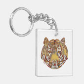 Porte-clés visage de tigre (Devant gauche)