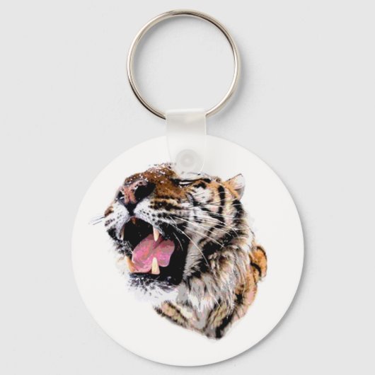 Porte-clés Visage de tigre motivant (Recto)