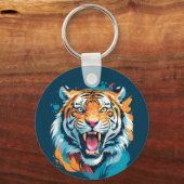 Porte-clés Visage de tigre torride (Verso)