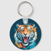 Porte-clés Visage de tigre torride (Verso)