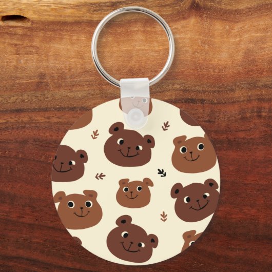 Porte-clés Visage drôle d'ours (Verso)