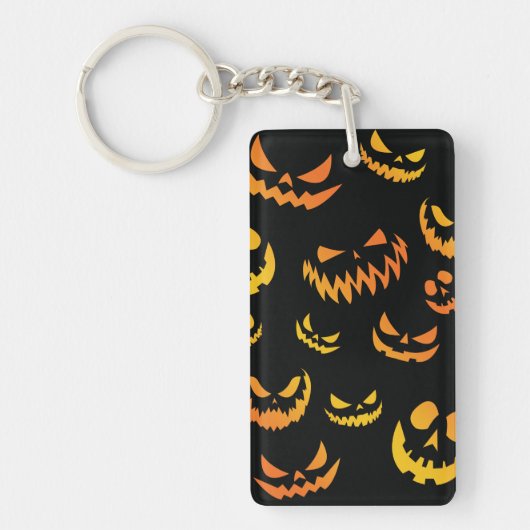 Porte-clés Visage du Citrouille Jack-o'-lantern (Devant)