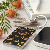 Porte-clés Visage du Citrouille Jack-o'-lantern (Devant droit)
