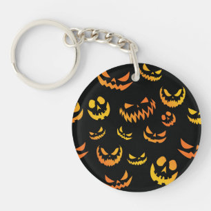 Porte-clés Visage du Citrouille Jack-o'-lantern
