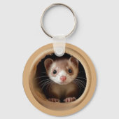 Porte-clés Visage du Ferret de bébé - Ferrets mignons (Verso)