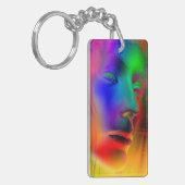 Porte-clés Visage d'une femme psychédélique (Devant gauche)