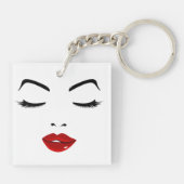 Porte-clés Visage élégant (Dos)