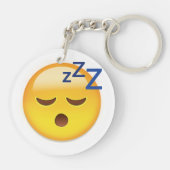 Porte-clés Visage Emoji de sommeil (Dos)