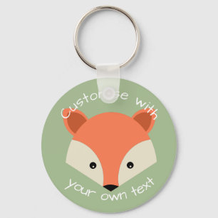 Porte-clés Visage Fox mignon personnalisé