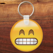 Porte-clés Visage Grinning Avec Les Yeux Souriants Emoji (Recto)