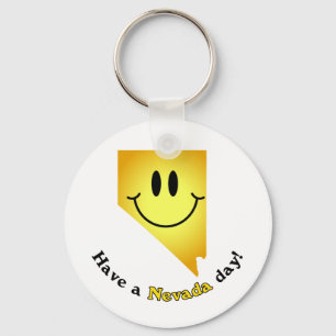 Porte-clés Visage heureux - ayez un jour du Nevada !