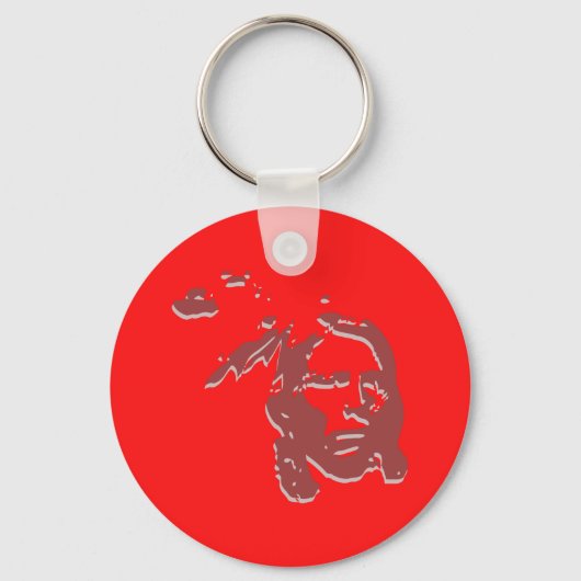 Porte-clés visage indien de cheval fou (Recto)