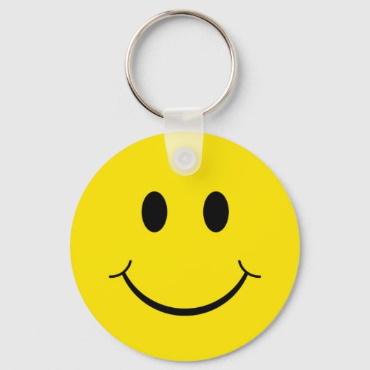Porte-clés Visage Jaune Jaune Classique des années 70 (Recto)