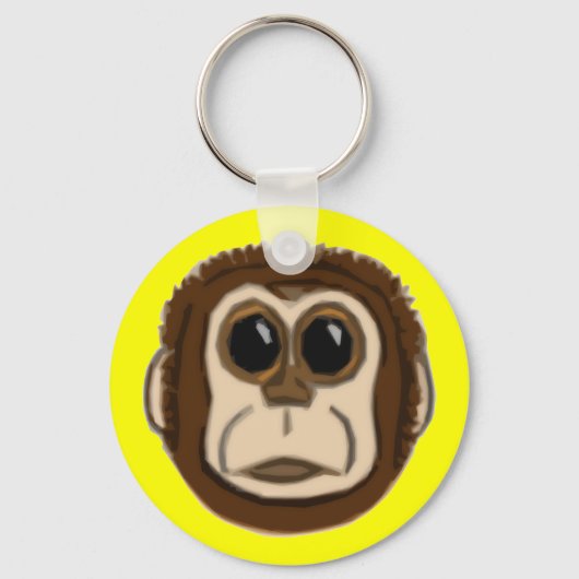 Porte-clés Visage Keychain de singe (Recto)