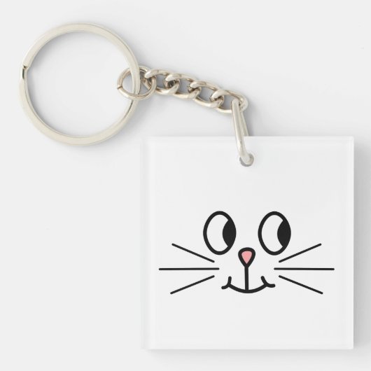 Porte-clés Visage mignon de chat (Devant)