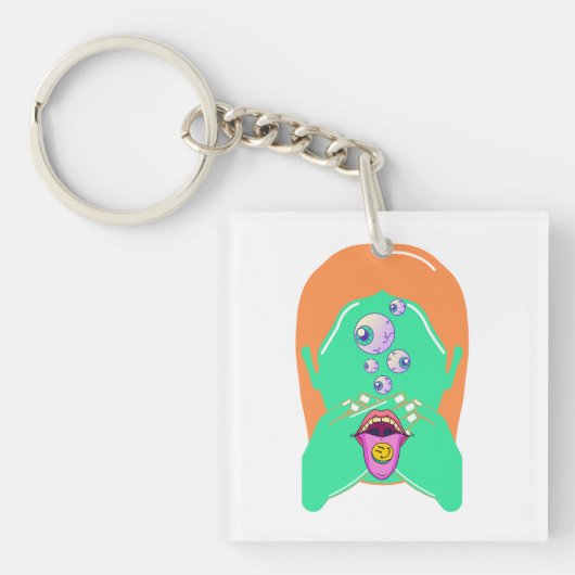Porte-clés visage monstre (Devant)