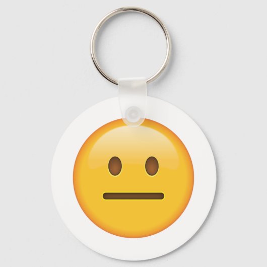 Porte-clés Visage neutre - Emoji (Recto)