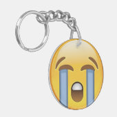 Porte-clés Visage pleurant fort Emoji (Devant gauche)