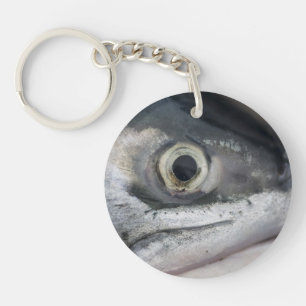 Porte-clés Visage Saumon argenté