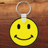 Porte-clés Visage Souriant Jaune Clair Rétro (Verso)