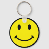 Porte-clés Visage Souriant Jaune Clair Rétro (Verso)
