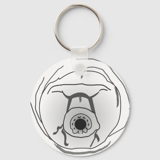 Porte-clés Visage Tardigrade de l'ours à eau (Recto)