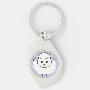 Porte-clés Visage Wooly mignon d'agneau