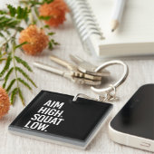 Porte-clés Visez le bas accroupi de haute - forme physique (Devant Droit)