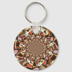Porte-clés Vision psychédélique des teintes Brown