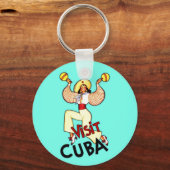 Porte-clés Visiter Cuba Vintage voyage (Recto)